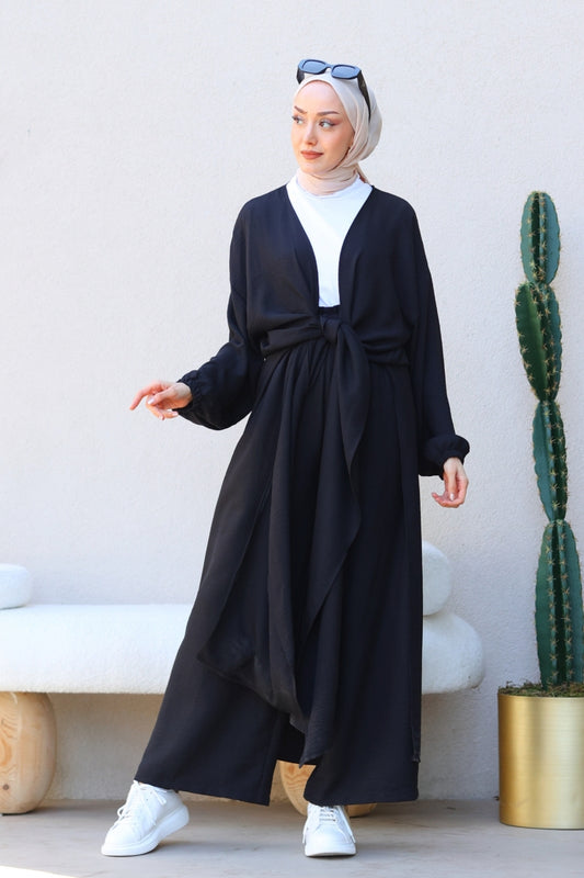 Kimono-style Black Set