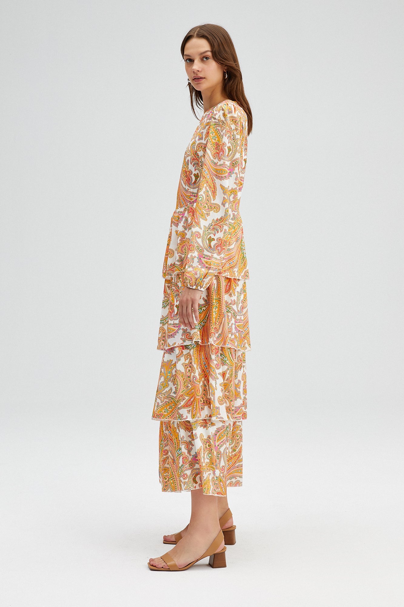 Patterned Crepe Dress