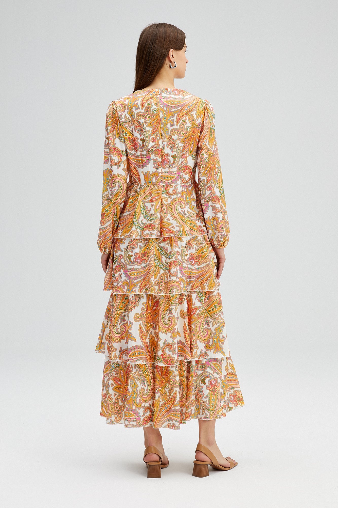 Patterned Crepe Dress