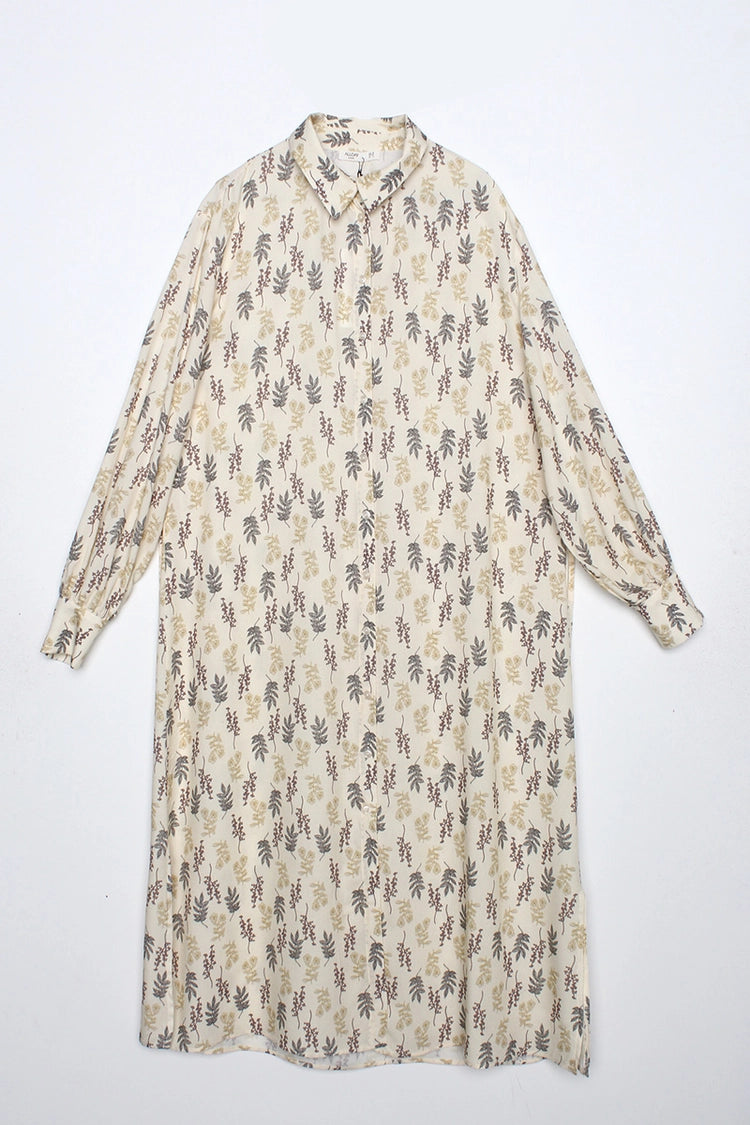 Shirt Dress Leaf Design