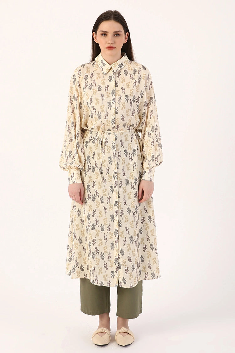 Shirt Dress Leaf Design