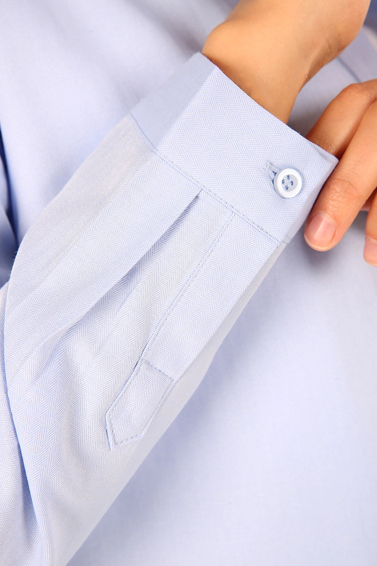 Modest Shirt Tunic - Blue