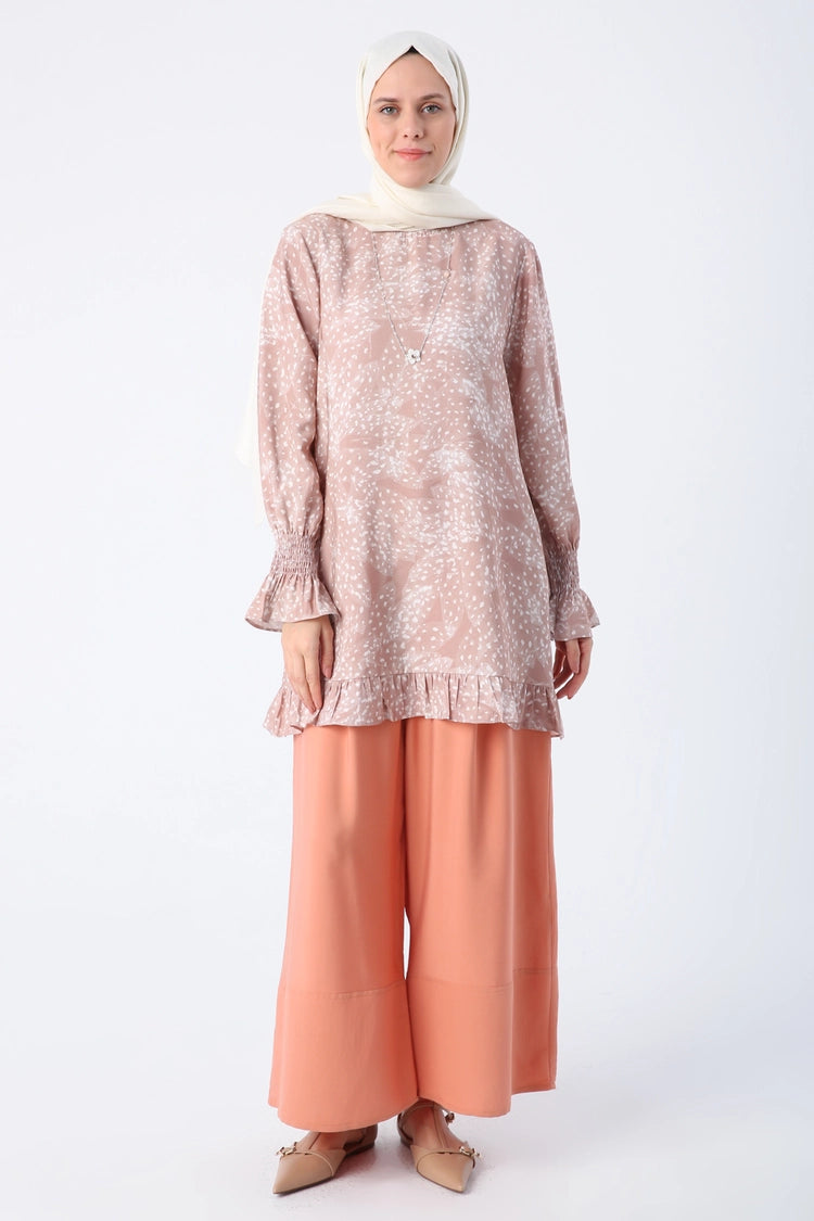 Frilled Patterned Tunic