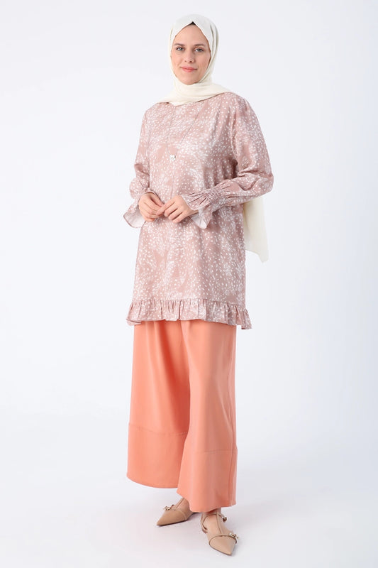 Frilled Patterned Tunic