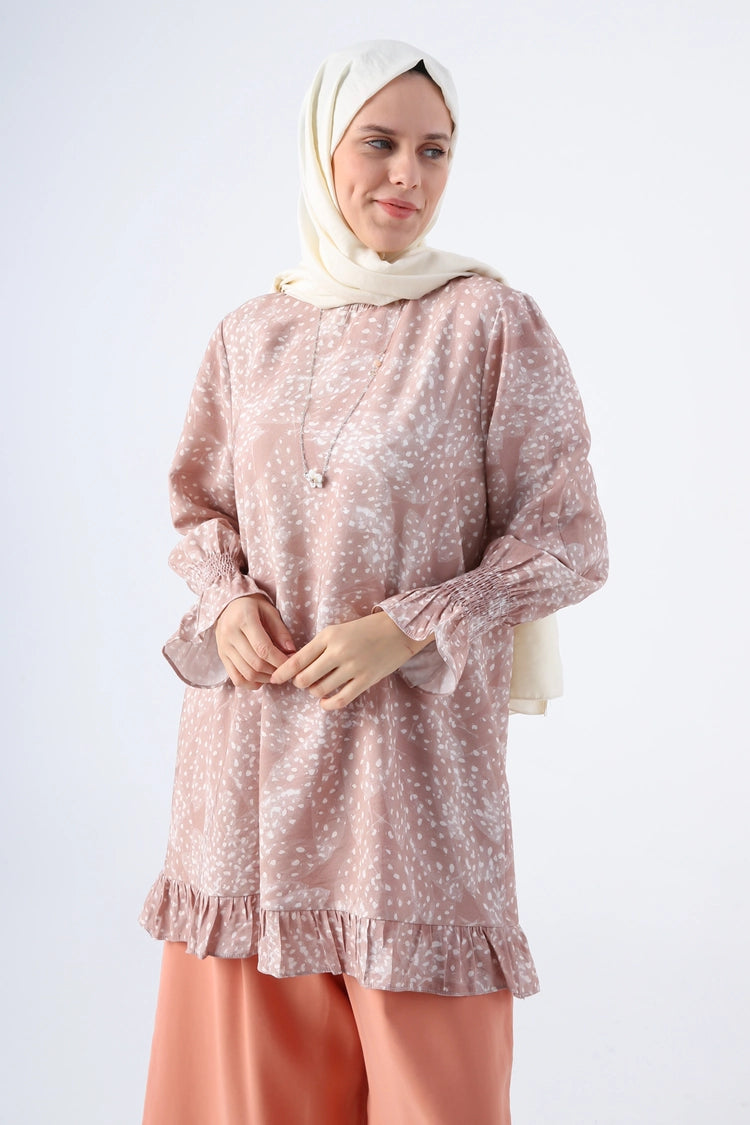 Frilled Patterned Tunic