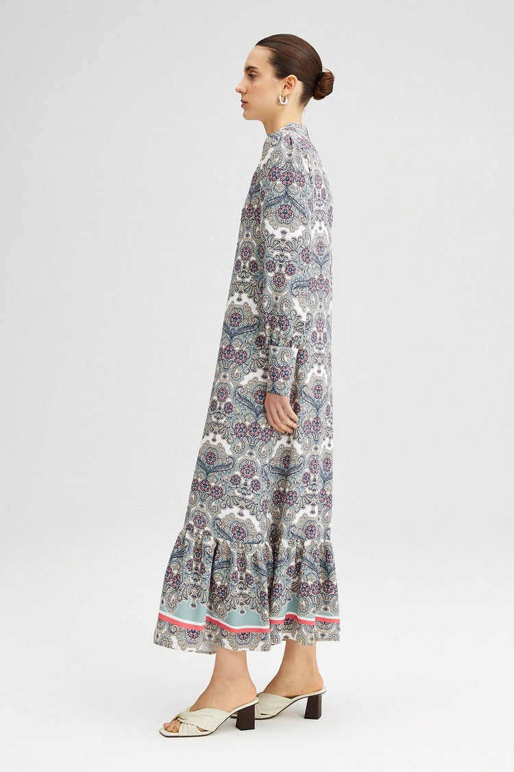 Floral Patterned Frilly Dress
