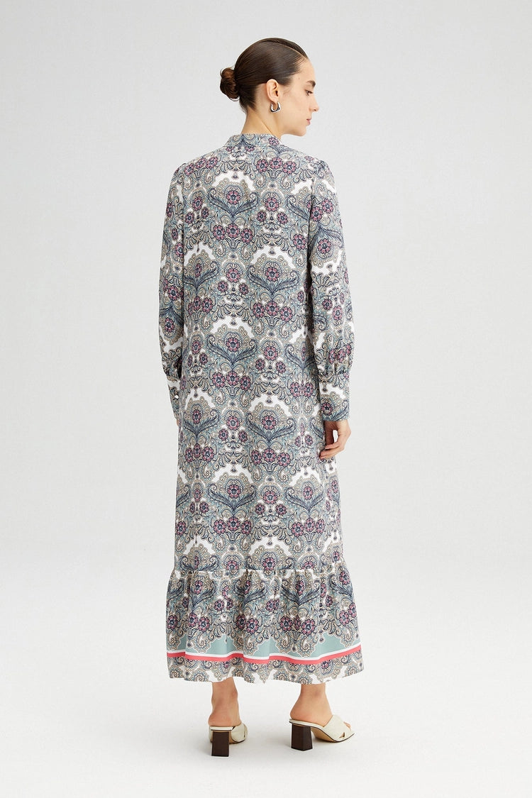 Floral Patterned Frilly Dress