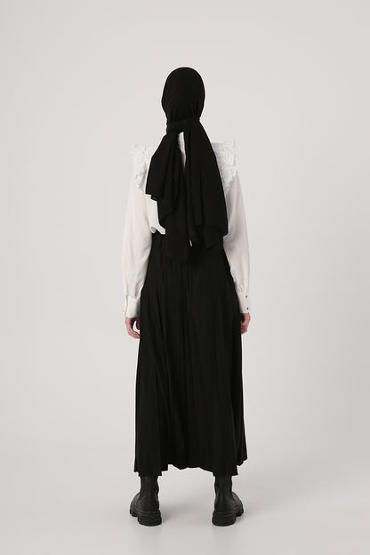 Basic Pleated Long Skirt