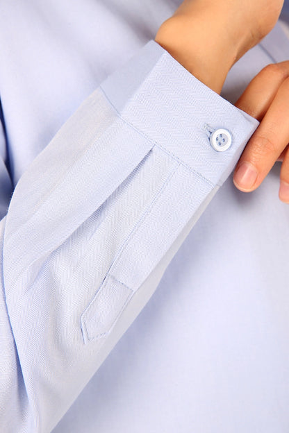 Modest Shirt Tunic - Blue