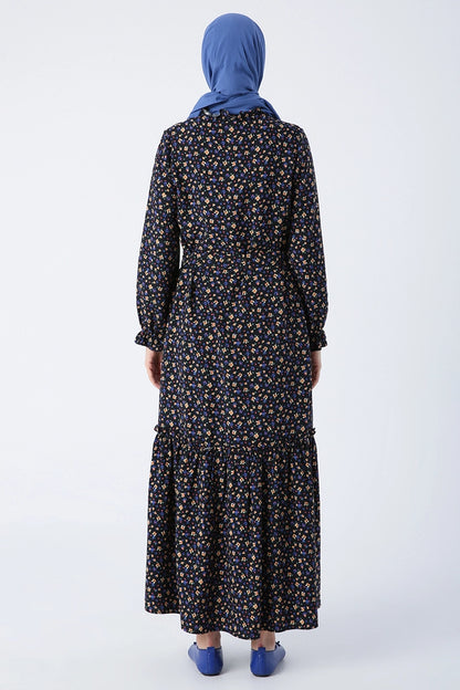 Black And Purple Flower Dress