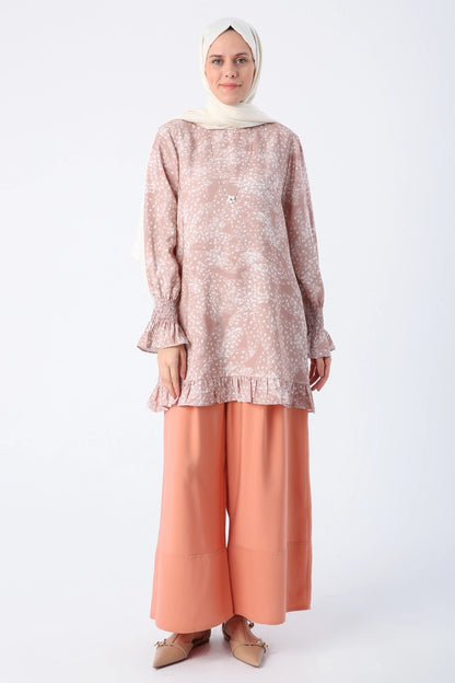 Frilled Patterned Tunic