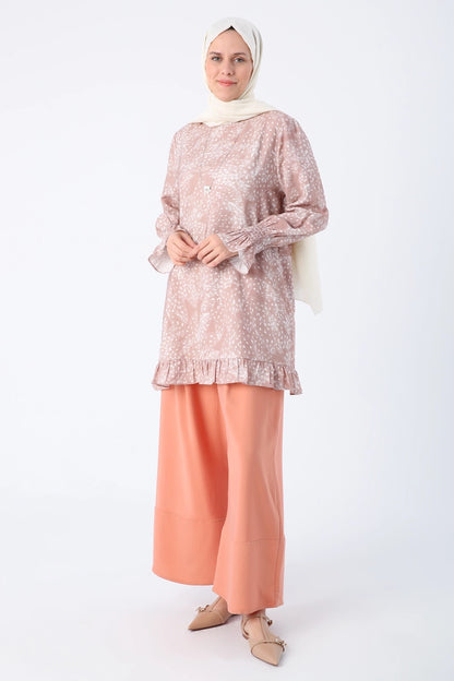 Frilled Patterned Tunic